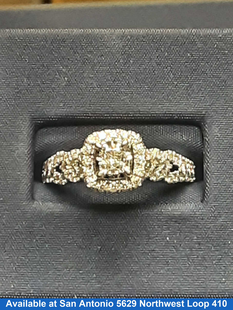 Ring - Wedding Set - White Gold 14k (.585) 4.8 grams Size 10