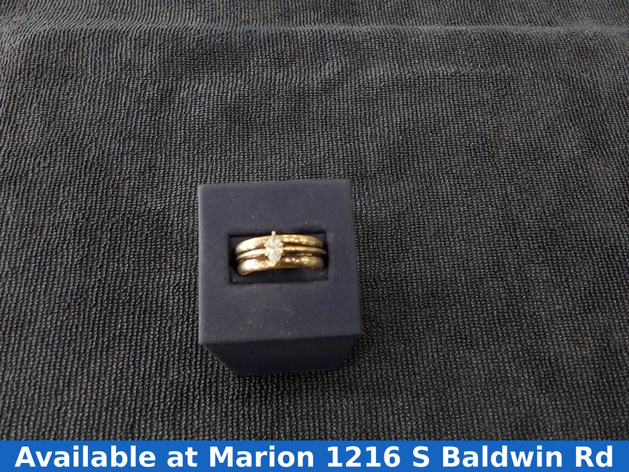 Ring - Wedding Set - Yellow Gold 14k (.585) 6.7 grams Size 9