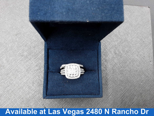 Ring - Wedding Set - White Gold 14k (.585) 5.5 grams Size 7