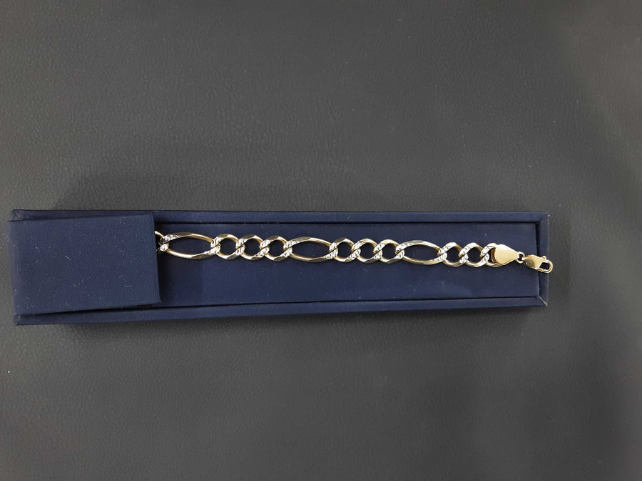Figaro Bracelet - Yellow Gold 10k (.417) 17 grams 9 inch