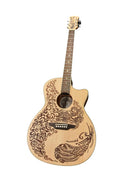 Luna Hen Paspr Beige / Tan Acoustic Classic Guitar