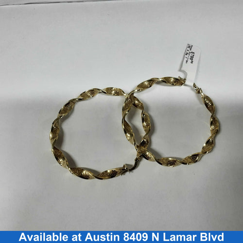 Hoop Earrings - Yellow Gold 10k (.417) 6.8 grams