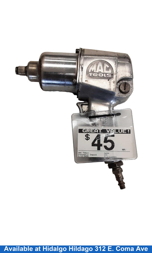 Mac Tools Aw434 Silver Pneumatic Impact Drill