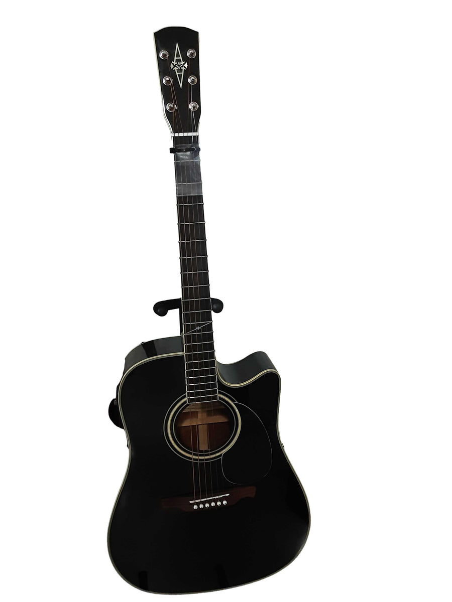 Alvarez Ad-60scbk Black Acoustic / Electric Classic Guitar