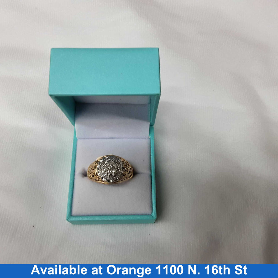 Women's Ring - Yellow Gold 14k (.585) 7.2 grams Size 10