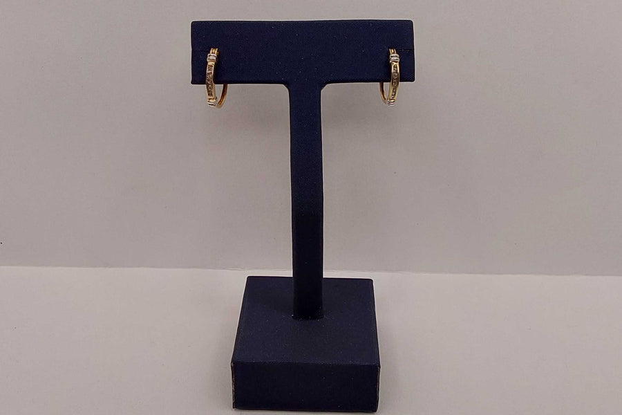 Hoop Earrings - Yellow Gold 10k (.417) 1.54 grams