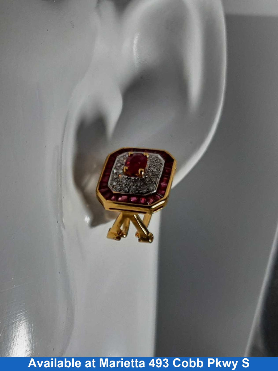 Earrings - Yellow Gold 14k (.585) 8.3 grams