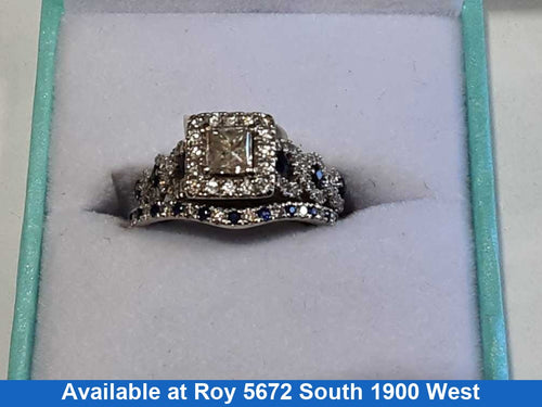 Ring - Engagement Set - White Gold 14k (.585) 6.2 grams Size 6.5