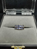 14k Yellow Gold Ring With Light Purple Gem Stones