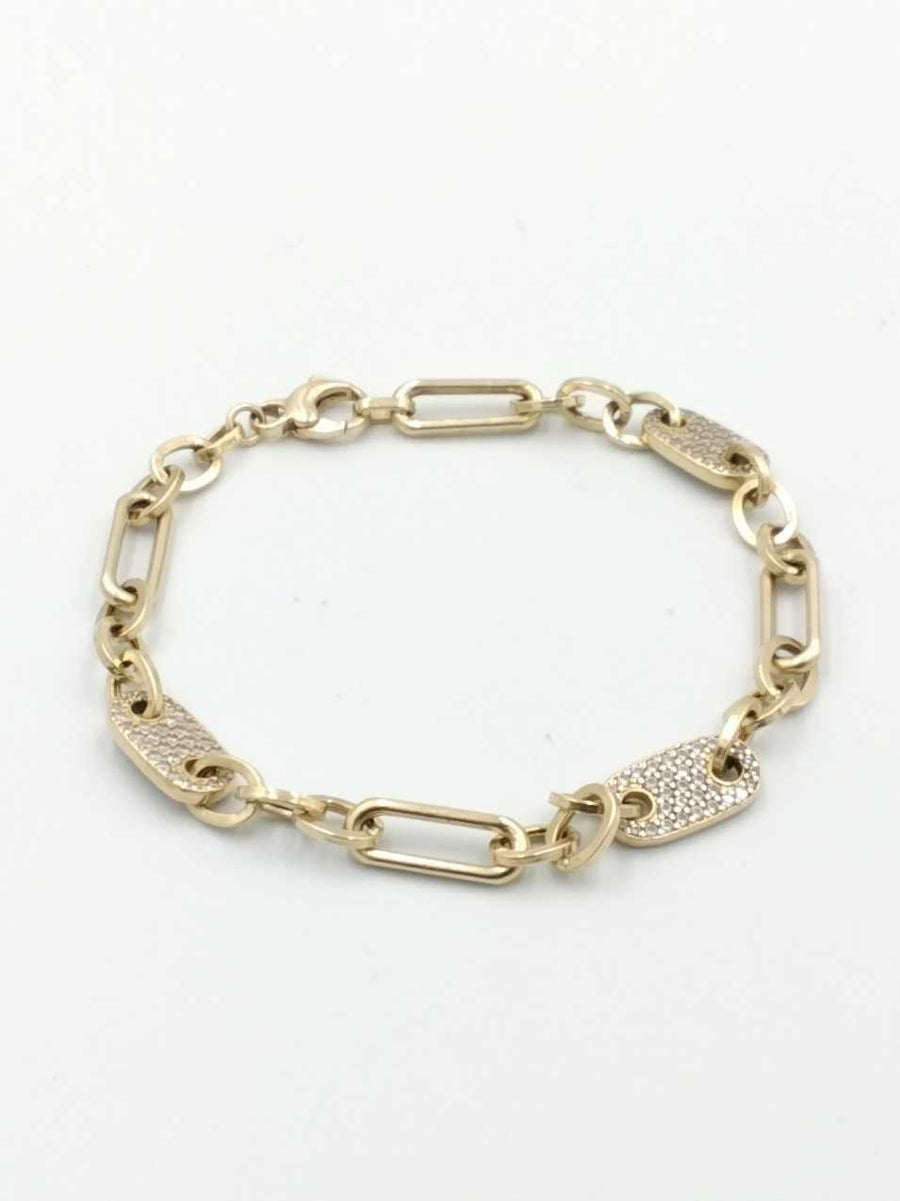 Link Bracelet - Yellow Gold 14k (.585) 9.1 grams 8 inch