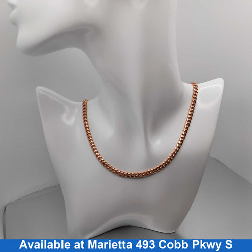 Cuban Link Chain - Rose Gold 10k (.417) 33.8 grams 19 inch