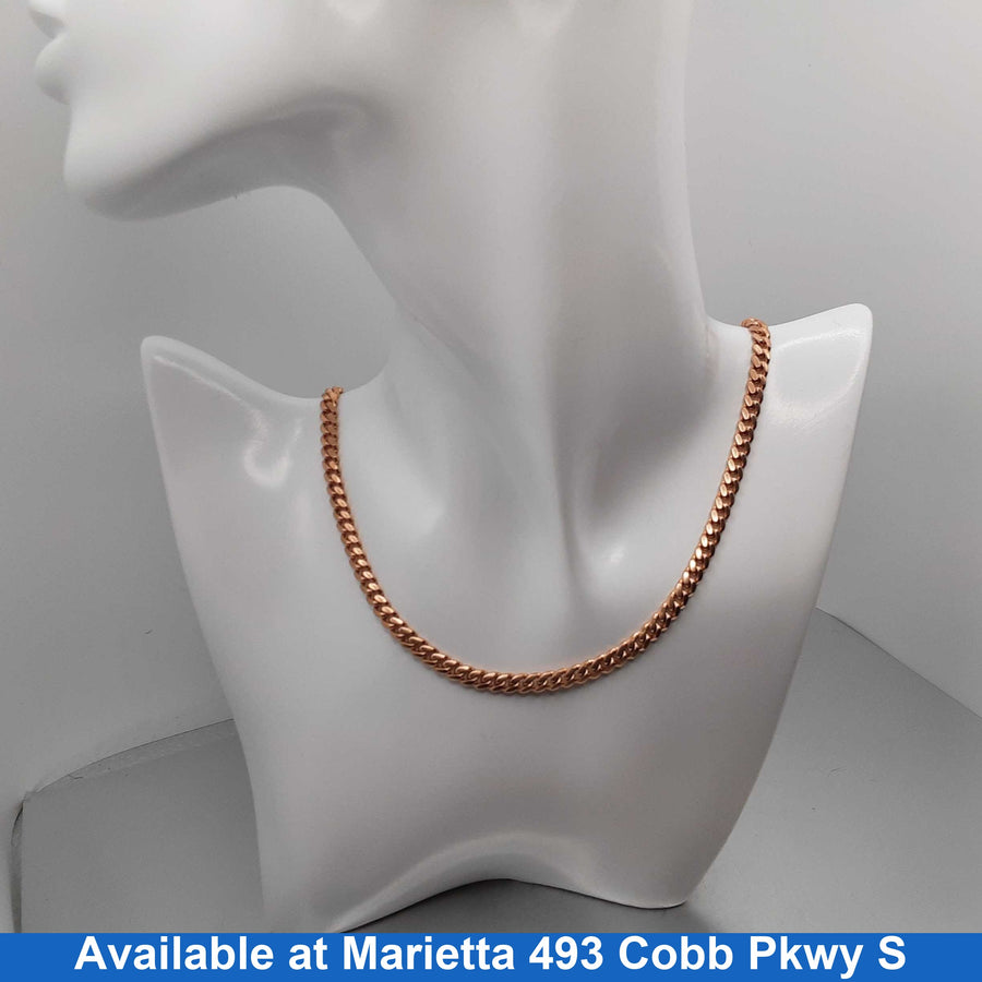 Cuban Link Chain - Rose Gold 10k (.417) 33.8 grams 19 inch