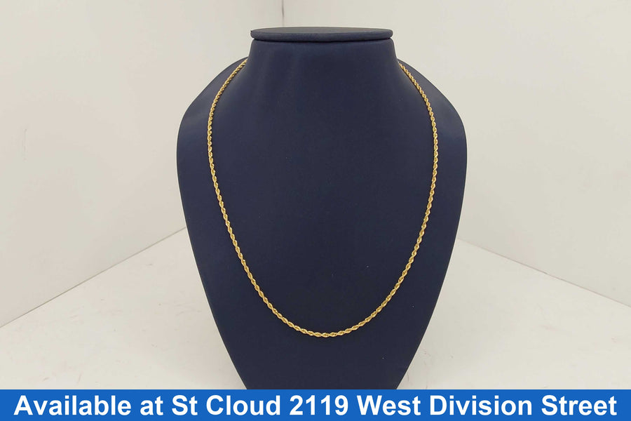 Rope Chain - Yellow Gold 14k (.585) 5.563 grams 20 inch