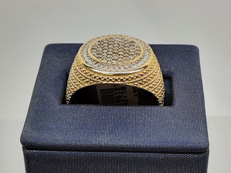 Men's Ring - Yellow Gold 10k (.417) 9 grams Size 10.5