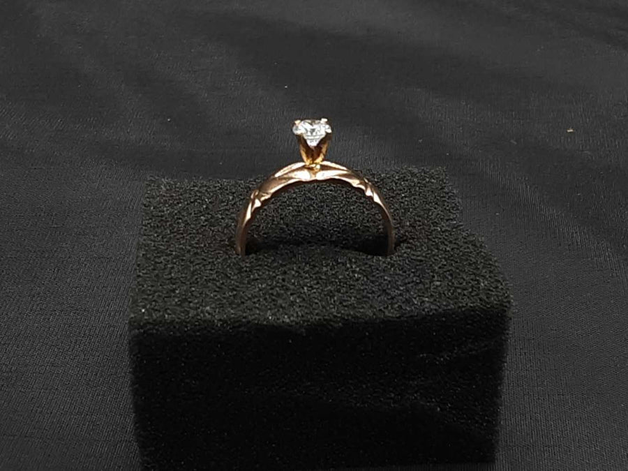 Women's Ring - Solitaire - Rose Gold 14k (.585) 5.3 grams Size 8