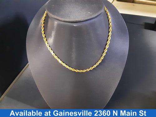 Rope Chain - Yellow Gold 14k (.585) 12.3 grams 20 inch