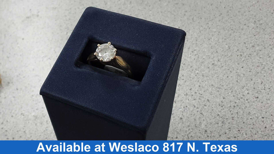 Women's Ring - Solitaire - Yellow Gold 10k (.417) 2.2 grams Size 7.5