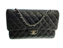 Chanel Cavier Quilted Jumbo Double Flap Black Purse / Handbag
