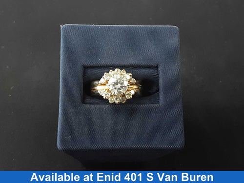 Ring - Engagement Set - Yellow Gold 14k (.585) 6.8 grams Size 5