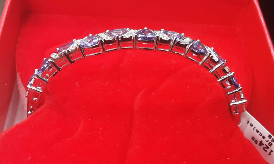 Bangle Bracelet - White Gold 14k (.585) 13.4 grams 7 inch