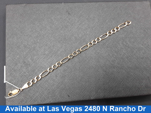Figaro Bracelet - Yellow Gold 14k (.585) 8.5 grams 7 inch