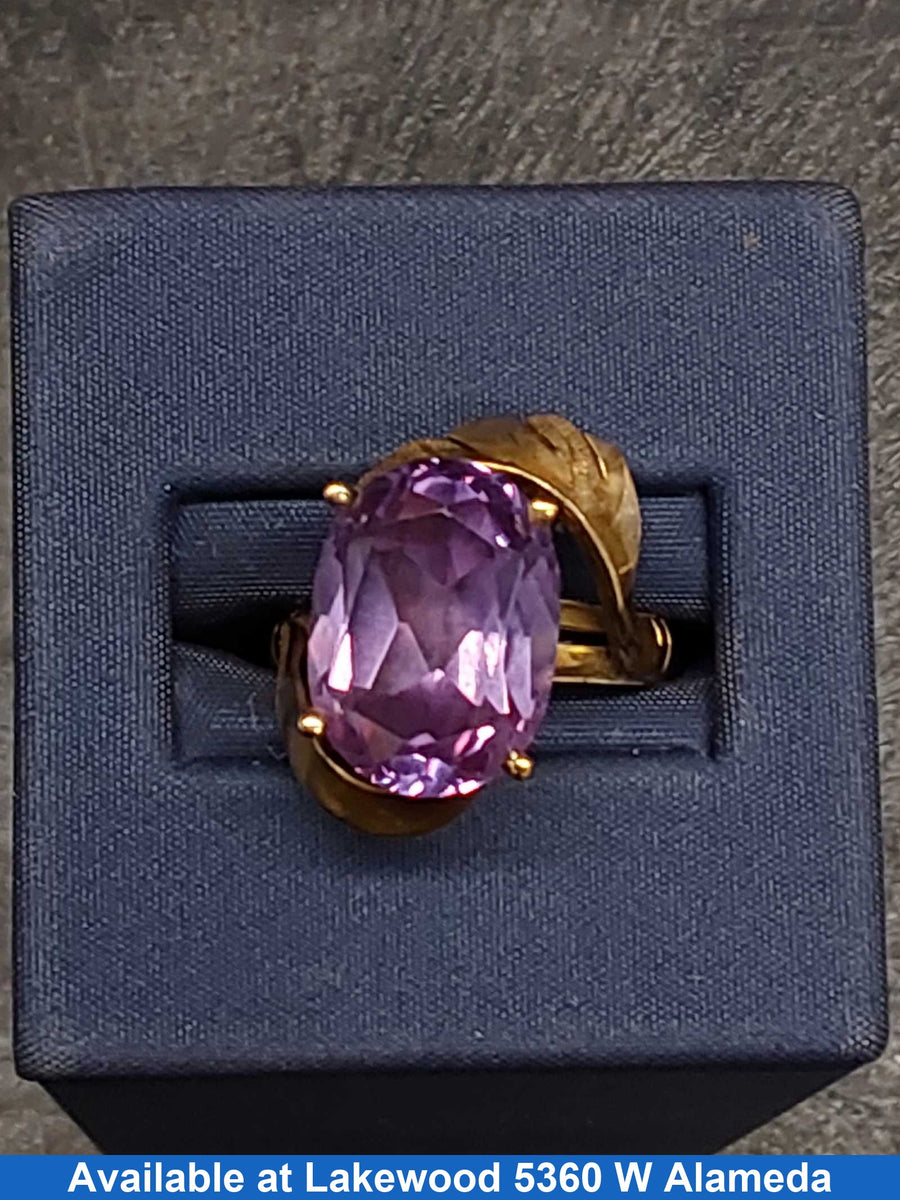 Women's Ring - Solitaire - Yellow Gold 10k (.417) 5.3 grams Size 9