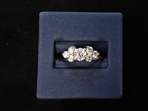 Ring - Wedding Set - White Gold 14k (.585) 6.2 grams Size 7