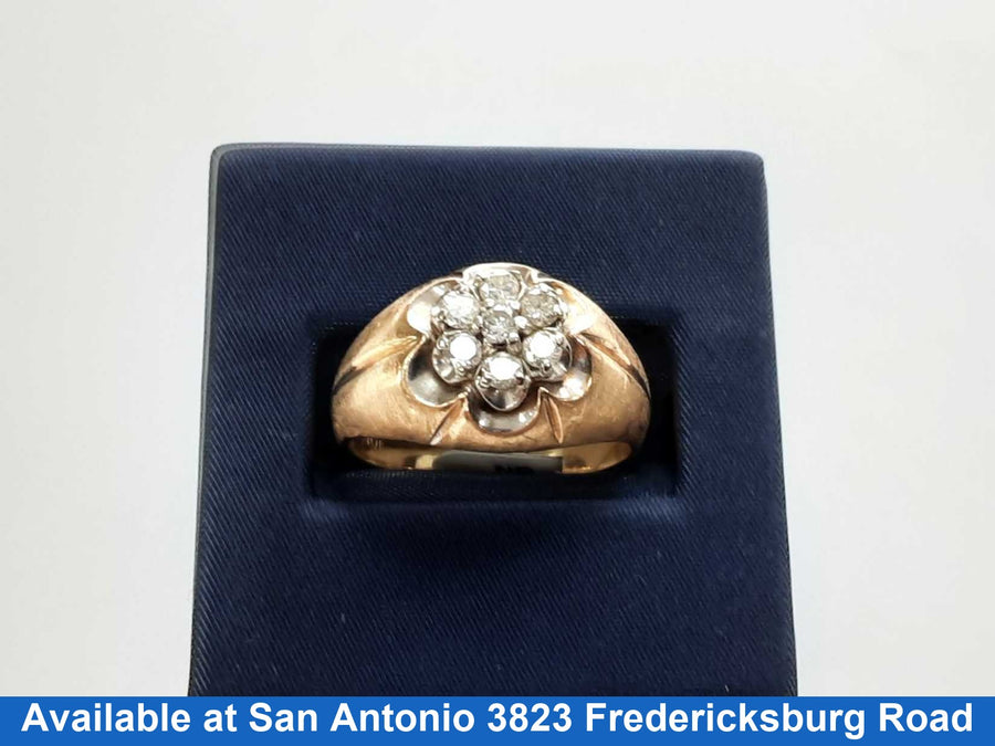Diamond Ring Yellow Gold 10k Size 10