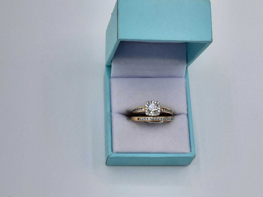 Ring - Engagement Set - Yellow Gold 14k (.585) 5.7 grams Size 8