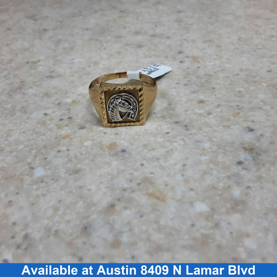 Men's Ring - Yellow Gold 14k (.585) 5.4 grams Size 11