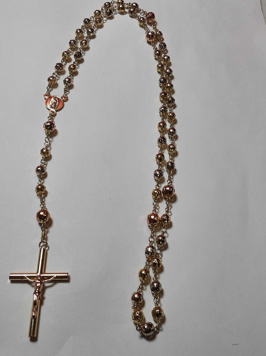 Bead Chain - Tricolor Gold 14k (.585) 20.9 grams 24 inch
