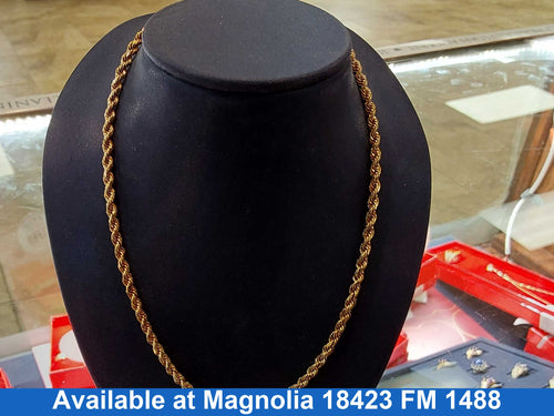 Rope Chain - Yellow Gold 14k (.585) 18.4 grams 23 inch