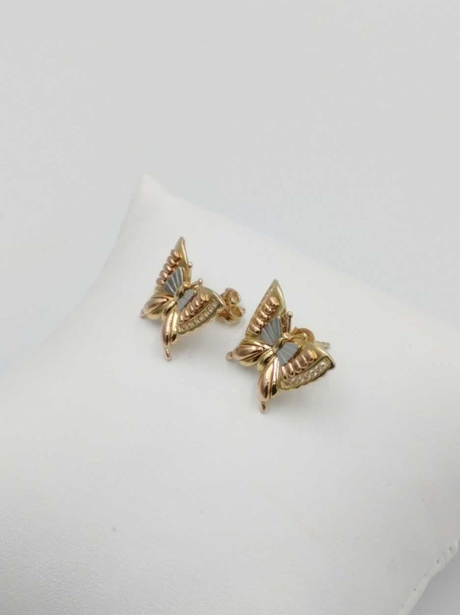 Earrings - Tricolor Gold 14k (.585) 4.6 grams
