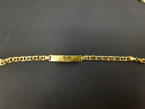 ID Bracelet - Tricolor Gold 14k (.585) 8.3 grams 7 inch