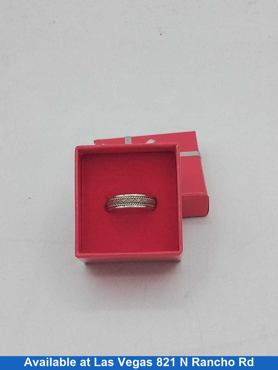 Ring - Wedding Band - White Gold 14k (.585) 5.7 grams Size 9.5