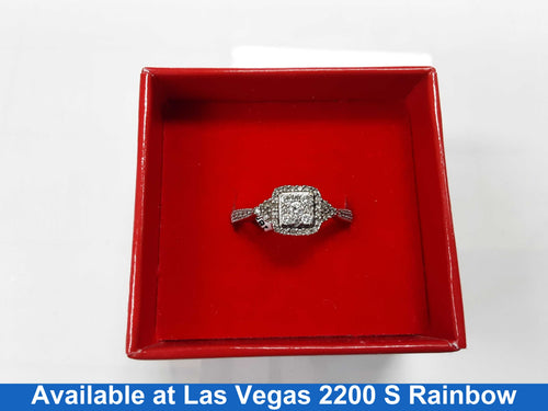 Ring - Engagement Set - White Gold 10k (.417) 3.3 grams Size 7.5