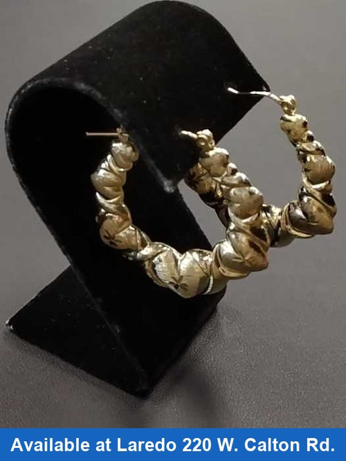 Hoop Earrings - Yellow Gold 10k (.417) 4.3 grams