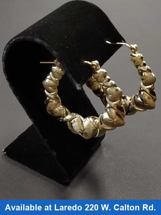 Hoop Earrings - Yellow Gold 10k (.417) 4.3 grams