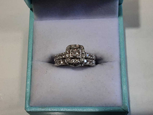 Ring - Engagement Set - White Gold 14k (.585) 6.3 grams Size 4
