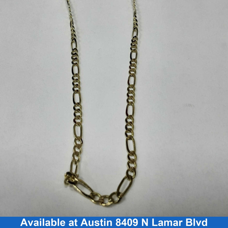 Figaro Chain - Yellow Gold 14k (.585) 8 grams 19 inch