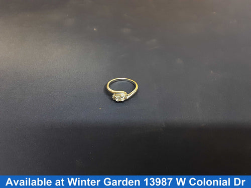 Women's Ring - Solitaire - Yellow Gold 14k (.585) 5.2 grams Size 20