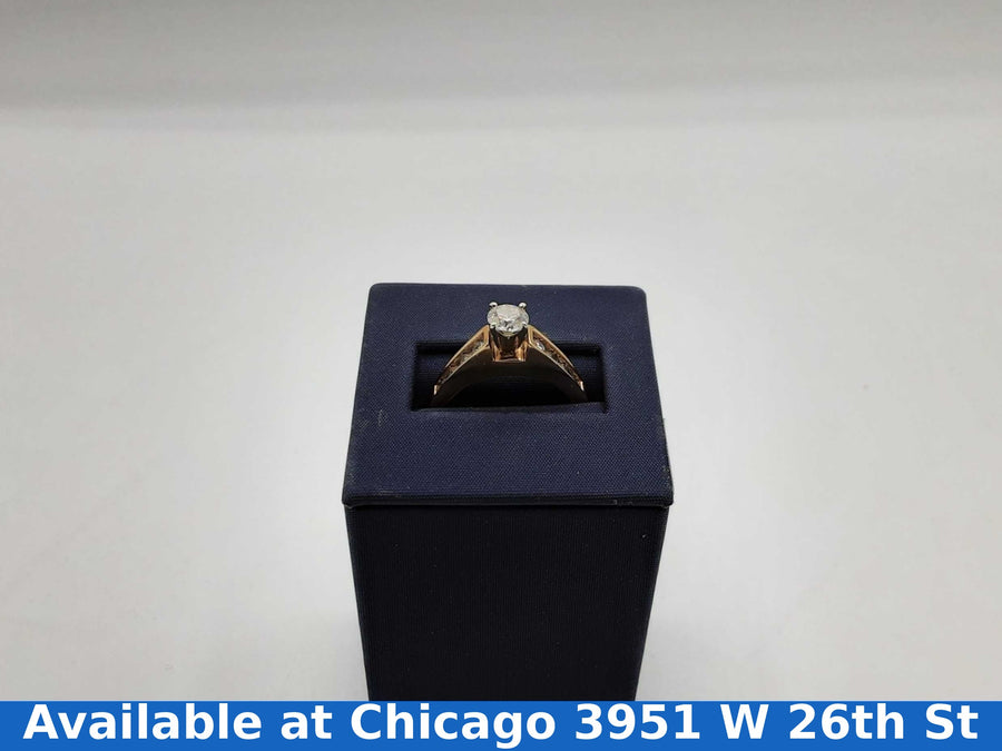 Ring - Engagement Set - Yellow Gold 14k (.585) 4.6 grams Size 10