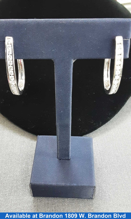 Bangle Earrings - White Gold 14k (.585) 6.5 grams
