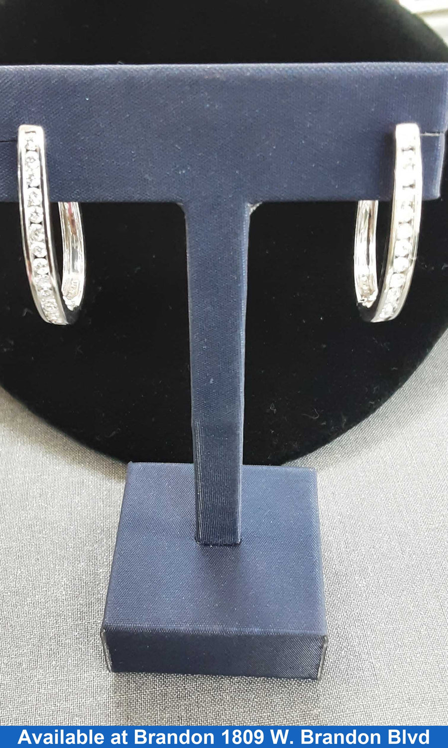 Bangle Earrings - White Gold 14k (.585) 6.5 grams