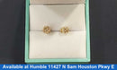 Double Stud Earrings - White Gold 14k (.585) 1.5 grams