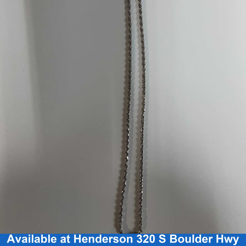 Rope Chain - White Gold 14k (.585) 14 grams 18 inch