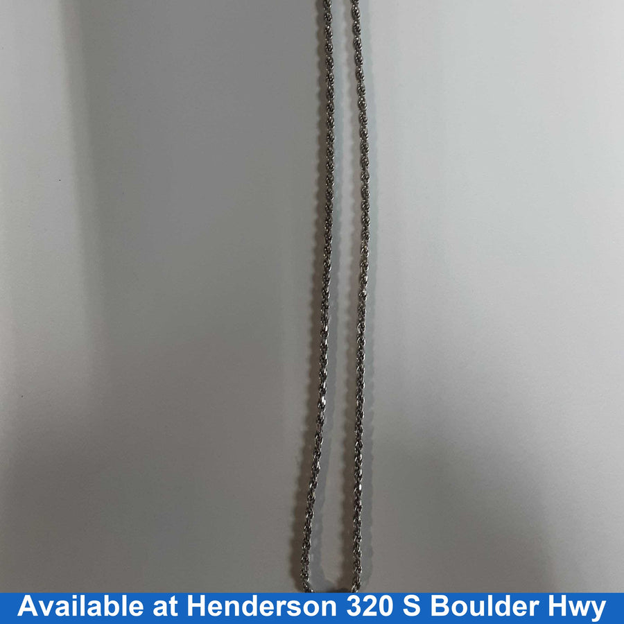 Rope Chain - White Gold 14k (.585) 14 grams 18 inch