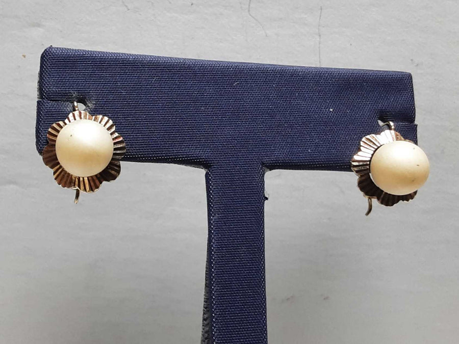 Pearl Earrings - Yellow Gold 10k (.417) 1.5 grams