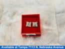 Double Stud Earrings - White Gold 14k (.585) 1.5 grams