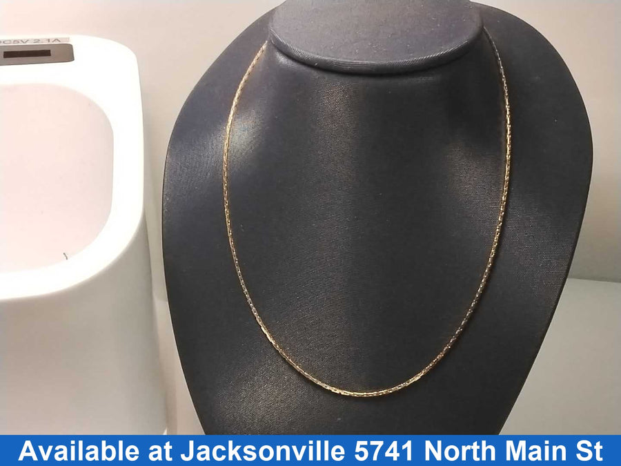 Box Chain - Yellow Gold 14k (.585) 2.8 grams 19 inch